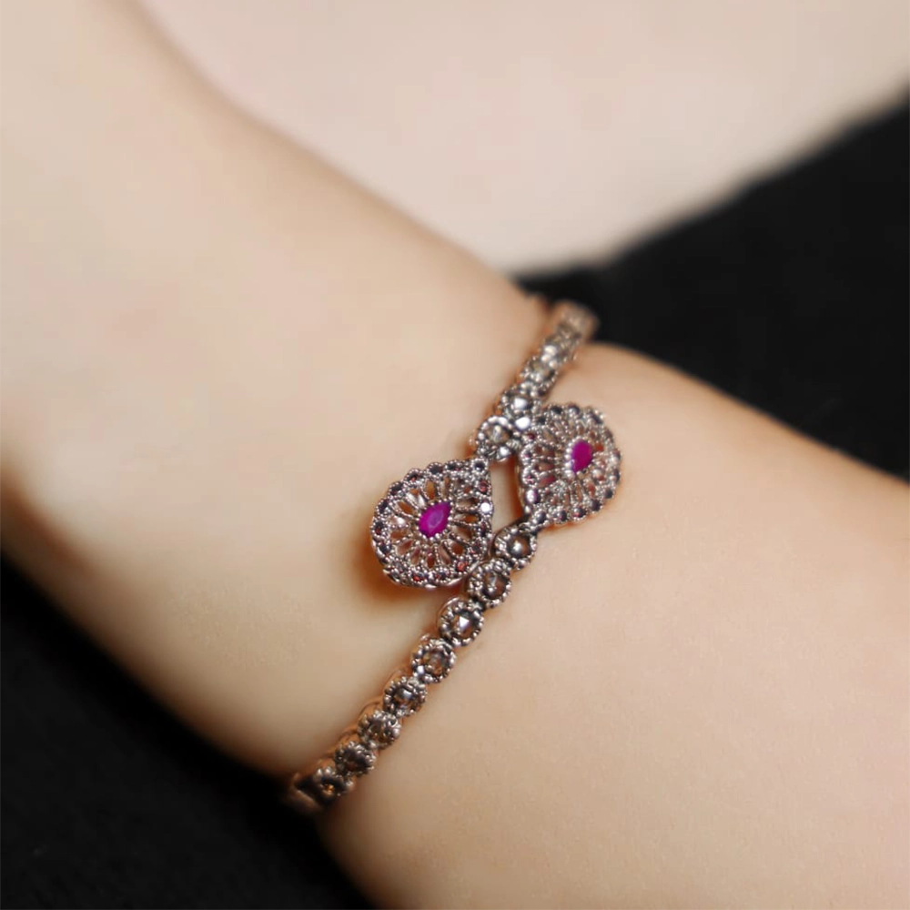  manchette et bague la rose 